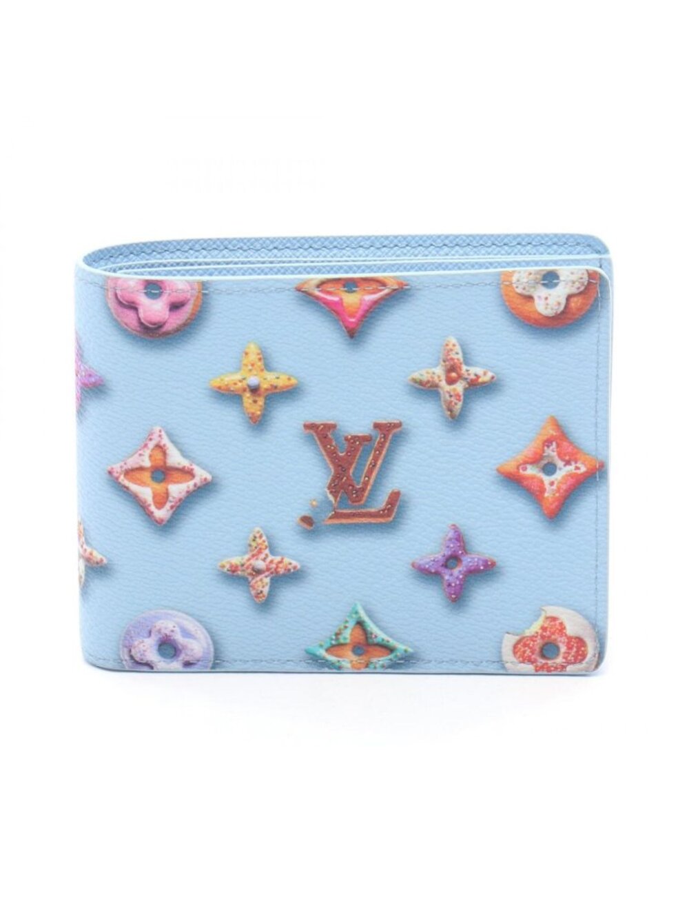 Louis Vuitton Bifold Wallet Portefeuille Scuffnda Blue Belly Co Ting Canvas